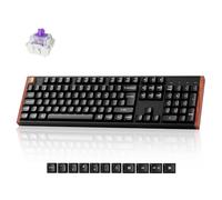 Keychron K10 HE Wireless Mechanical Keyboard - Hall Effect Hot-Swap Magnetic Linear Switch, Adjustable Actuation/Rapid Trigger, Full-Size UK Layout, Aluminium/Wood Frame for Windows/Mac/Linux - Black