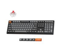 Keychron K10 Max Wireless Custom Mechanical Keyboard, US ANSI 108 Keys 100% Layout QMK 2.4 GHz Bluetooth Wired White Backlit PBT Keycaps, Keychron Super Red Switch for Mac Windows Linux