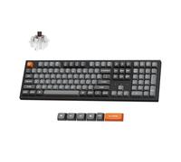 Keychron K10 Max Wireless Custom Mechanical Keyboard, US ANSI 108 Keys 100% Layout QMK 2.4 GHz Bluetooth Wired White Backlit PBT Keycaps, Keychron Super Brown Switch for Mac Windows Linux