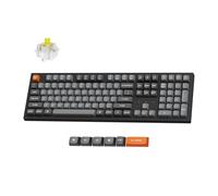 Keychron K10 Max Wireless Custom Mechanical Keyboard, US ANSI 108 Keys 100% Layout QMK 2.4 GHz Bluetooth Wired White Backlit PBT Keycaps, Keychron Super Banana Switch for Mac Windows Linux