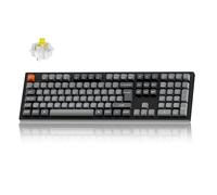 Keychron K10 Max Wireless Mechanical Keyboard - QMK Programmable Banana Switch, 2.4GHz/Bluetooth/USB-C, Full-Size with RGB Backlit Hot-swappable Compatible with Mac Windows Linux(UK Layout) - Black