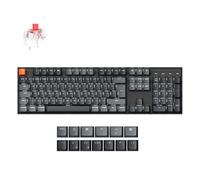 Keychron K10 QMK Full Size Customized Wireless Bluetooth/Wired Mechanical Keyboard, Programmable Macro, White LED Backlight, Super Red Switch for Mac/Windows/Linux(Version 2) - UK Layout