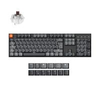 Keychron K10 QMK Full Size Customized Wireless Bluetooth/Wired Mechanical Keyboard, Programmable Macro, White LED Backlight, Super Brown Switch for Mac/Windows/Linux(Version 2) - UK Layout
