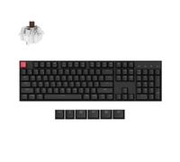 Keychron K10 QMK Wireless Mechanical Gaming Keyboard, Full Size ANSI Layout Hot-swappable Super Switch, RGB LED Backlight Rechargeable USB-C Wired Bluetooth Professional Office Keyboard