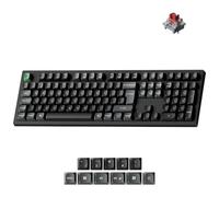 Keychron K10 Ultra 8K Wireless Mechanical Keyboard, Full Size 100% Layout with Numpad, 8000Hz ZMK Gaming Keyboard, Hot-Swappable RGB Apex Red Linear Switch for Mac Windows Linux - Black UK Layout