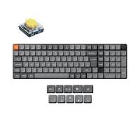 Keychron K17 Max Custom Mechanical Keyboard, Programmable Knob Ultra-Slim 96% Layout, Bluetooth/2.4 GHz/Wired with RGB Hot-Swappable Low-Profile Banana Switch for Mac Windows Linux - UK Layout
