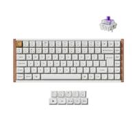Keychron K2 HE Wireless Custom Mechanical Keyboard - Hall Effect Magnetic Switch, Rapid Trigger, 2.4G/Bluetooth 5.2/USB-C, QMK/VIA, Aluminium & Wood, RGB Backlit(Mac/Windows/Linux), UK Layout - White
