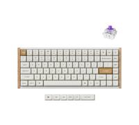 Keychron K2 HE Wireless Custom Mechanical Keyboard - Hall Effect Magnetic Switch, Rapid Trigger, 2.4G/Bluetooth 5.2/USB-C, QMK/VIA, Aluminium & Wood, RGB Backlit(Mac/Windows/Linux), UK Layout - White