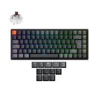 Keychron K2 QMK Custom Mechanical Keyboard Version 3, Programmable Wireless Wired RGB Keyboard with Hot-Swappable Super Brown Switch, Aluminum Frames for Mac/Windows/Linux, UK ISO Layout