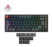 Keychron K2 QMK Custom Mechanical Keyboard Version 3, Programmable Wireless Wired RGB Keyboard with Super Red Switch, Aluminum Frames for Mac/Windows/Linux, UK ISO Layout