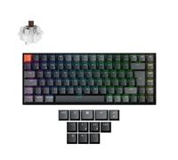 Keychron K2 QMK Custom Wireless Bluetooth/Wired Mechanical Keyboard, Programmable Macro, RGB Backlight with Hot-swappable Super Brown Switch for Mac/Windows/Linux(Version 3) - UK Layout
