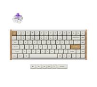 Keychron K2 HE Wireless Custom Mechanical Keyboard - Hall Effect Magnetic Switch, Rapid Trigger, 2.4G/Bluetooth 5.2/USB-C, QMK/VIA, Aluminium & Wood, RGB Backlit(Mac/Windows/Linux), UK Layout - White