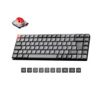 Keychron K3 Max Ultra-Slim Custom Mechanical Keyboard, QMK 2.4GHz Bluetooth USB Wired, Hot Swappable Low-profile Gateron Red Switch with RGB Backlighting Ergonomic, 75% UK layout