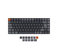 Keychron K3 Ultra-Slim Hot Swappable RGB Backlit Wireless Bluetooth/Wired USB Mechanical Keyboard, 75% ISO-UK-Layout Low-Profile Optical Red Switch 84 Keys Gaming Keyboard for Mac Windows-Version 2
