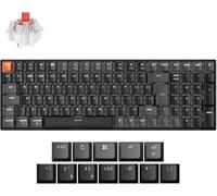 Keychron K4 QMK Custom Mechanical Keyboard Version 3, UK ISO Layout Wireless/Bluetooth/Wired Keyboard with White Backlit, Hot-Swappable Super Red Switch for Mac Windows Linux