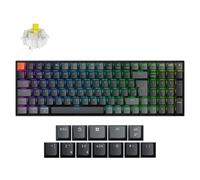 Keychron K4 QMK Wireless Custom Mechanical Keyboard, 96% Layout Bluetooth/2.4G/USB-C Programmable, RGB Backlight with Hot-Swappable Super Banana Switch for Mac/Windows/Linux UK Layout - Version 3