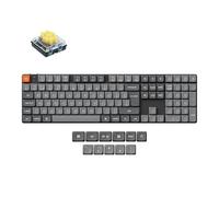 Keychron K5 Max Ultra-Slim Wireless Custom Mechanical Keyboard, QMK Programmable, Bluetooth/2.4 GHz/Wired with White Backlight Low Profile Gateron Banana Switch for Mac Win Linux - UK Layout
