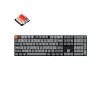 Keychron K5 Max Ultra-Slim Wireless Custom Mechanical Keyboard, QMK/VIA Programmable Hot-Swap Bluetooth/Wired with RGB Backlits Low Profile Gateron Red Switch for Mac Win Linux - US ANSI Layout