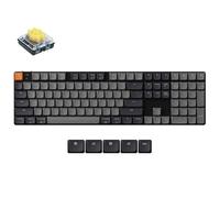 Keychron K5 QMK Custom Mechanical Keyboard, US ANSI Ultra-Slim Full Size 104 Keys Wireless Gaming Keyboard, Low-Profile Banana Switch with RGB Backlits for Mac Windows, Version 2