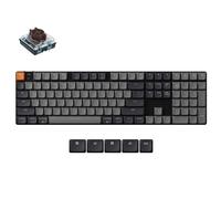 Keychron K5 QMK Custom Mechanical Keyboard, US ANSI Ultra-Slim Full Size 104 Keys Wireless Gaming Keyboard, Low-Profile Brown Switch with RGB Backlits for Mac Windows, Version 2