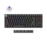 Keychron K8 HE TKL Wireless Bluetooth 2.4G Wired Triple Mode Hot Swappable Hall Effect Keyboard with QMK VIA Aluminum Frame Rapid Trigger for Mac Windows Linux, USA ANSI Layout, Black