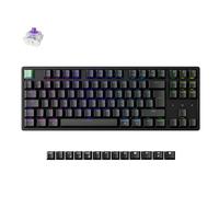 Keychron K8 HE TKL Wireless Mechanical Keyboard, Hot Swappable Hall Effect Magnetic Linear Switches 2.4 GHz/Bluetooth/Wired QMK/Launcher Custom RGB Backlit for Mac Windows Linux - All Black UK Layout