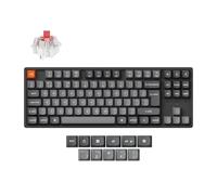 Keychron K8 Max TKL Wireless Mechanical Keyboard, QMK 2.4 GHz/Bluetooth 5.1/Wired with Aluminum Frame, RGB Backlit Hot-Swappable Programmable Super Red Switch for Mac Windows Linux - UK Layout