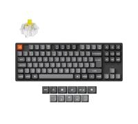 Keychron K8 Max TKL Wireless Mechanical Keyboard, QMK 2.4 GHz/Bluetooth 5.1/Wired with Aluminum Frame, RGB Backlit Hot-Swappable Programmable Super Banana Switch for Mac Windows Linux - UK Layout