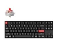 Keychron K8 Pro QMK/VIA Wireless Mechanical Keyboard ISO UK Layout, Custom Programmable Wired Keyboard with Gateron G Pro Red Switch, White Backlit, PBT Keycaps for Mac Windows Linux