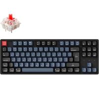Keychron K8 Pro QMK/VIA Wireless Mechanical Keyboard UK ISO Layout, Hot-Swappable TKL Custom Programmable Macro Wired Keyboard with Gateron G Pro Red Switch, White Backlit for Mac Windows Linux