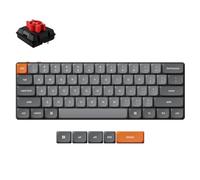 Keychron K9 Max Custom Mechanical Keyboard, Ultra-Slim 60% Layout, Bluetooth/2.4 GHz/Wired with RGB Backlight, Hot-Swappable Milk POM Red Switch for Mac Windows Linux, USA ANSI Layout