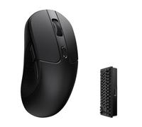Keychron M3 4000 Hz Wireless Bluetooth 5.2/2.4 GHz/Wired Optical Mouse, Lightweight 79g Programmable PixArt 3395 Sensor with up to 26K DPI/ 650 IPS for Windows Mac Linux - Black
