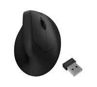 Keychron M5 1000Hz Silent Wireless Ergonomic Mouse, Bluetooth/2.4 GHz/Wired Optical Mouse, Lightweight 50g Programmable PixArt 3311 Sensor with up to 12K DPI for Windows Mac Linux - Black