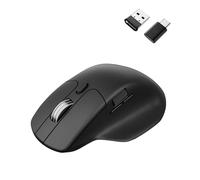 Keychron M6 1000 Hz Silent Wireless Bluetooth 5.3/2.4 GHz/Wired Optical Mouse, Lightweight 86g Programmable PixArt 3311 Sensor with up to 12K DPI for Windows Mac Linux - Black
