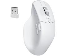 Keychron M6 8000 Hz Wireless Bluetooth 2.4 GHz/Wired Connection Mouse, Lightweight Body Programmable PixArt 3950 Sensor for Windows Mac Linux - White