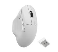 Keychron M7 8K Wireless Gaming Mouse, 30K DPI Optical Ergonomic Computer Mice, 2.4 GHz/Bluetooth/Wired with Macro Button 66g Lightweight, Up to 140 Hours Worktime for Laptop macOS/Windows - White