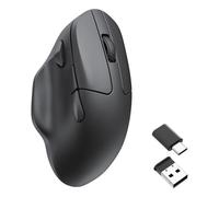 Keychron M7 Wireless Computer Mouse, 26K DPI Optical Mouse, 2.4 GHz/Bluetooth/Wired with Macro Button, 63 g, Lightweight, Ergonomic, Up to 70 Hours Working Time for MacOS/Windows, Black