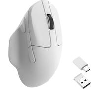 Keychron M7 Wireless Computer Mouse, 26K DPI Optical Mouse, 2.4 GHz/Bluetooth/Wired with Macro Button, 63 g, Lightweight, Ergonomic, Up to 70 Hours Working Time for MacOS/Windows, White