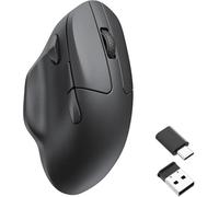 Keychron M7 Wireless Computer Mouse, 26K DPI Optical Mouse, 2.4 GHz/Bluetooth/Wired with Macro Button, 63 g, Lightweight, Ergonomic, Up to 70 Hours Working Time for MacOS/Windows, Black