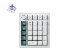 Keychron Q0 HE Wireless Magnetic Switch Numpad, 2.4 GHz/Bluetooth 5.1/Wired QMK Number Pad, RGB Hot-Swappable Numeric Keypad with Gateron Magnetic Switch for Laptop Mac Windows Linux - White