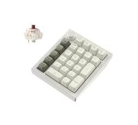 Keychron Q0 Max Wireless Custom Mechanical Numpad, 2.4 GHz/Bluetooth 5.1/QMK Number Pad, RGB Hot-Swappable Gateron Brown Switch for Laptop Mac Windows Linux - White
