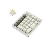 Keychron Q0 Max Wireless Custom Mechanical Numpad, 2.4 GHz/Bluetooth 5.1/Wired QMK Number Pad, RGB Hot-Swappable with Gateron Red Switch for Laptop Mac Windows Linux, White