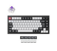 Keychron Q1 HE Custom Mechanical Knob Keyboard, Hot-Swappable Full Metal with Hall Effect Gateron Double-Rail Magnetic Nebula Switch, 2.4 GHz/Bluetooth/Wired Gaming Keyboard -UK Layout Carbon Black