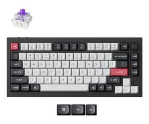 Keychron Q1 HE keyboard Universal USB + RF Wireless + Bluetooth QWERTY UK English Black, Grey