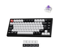 Keychron Q1 HE Wireless Gaming Keyboard - 75% Layout UK, Hall Effect Magnetic Linear Switches, Rapid Trigger, Hot-Swappable, RGB Backlit, Bluetooth 5.1/2.4GHz, Mac & Windows Compatible (Carbon Black)