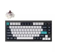 Keychron Q1 Max Wireless Mechanical Keyboard - Full Aluminum, Gateron Jupiter Brown Swit1ch, Hot-Swappable Programmable Knob with QMK/VIA RGB(UK Layout) 2.4 GHz/Bluetooth for Mac Windows Linux - Black