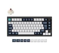 Keychron Q1 Max Wireless Mechanical Keyboard - Full Aluminum, Gateron Jupiter Brown Swit1ch, Hot-Swappable Programmable Knob with QMK/VIA RGB(UK Layout) 2.4 GHz/Bluetooth for Mac Windows Linux - Black