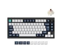Keychron Q1 Max Wireless Mechanical Keyboard - Full Aluminum, Gateron Jupiter Brown Swit1ch, Hot-Swappable Programmable Knob with QMK/VIA RGB(UK Layout) 2.4 GHz/Bluetooth for Mac Windows Linux - Black