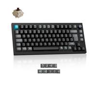 Keychron Q1 Ultra 8000Hz Wireless Mechanical Gaming Keyboard, ZMK Bluetooth/2.4 GHz/Wired (8K of 2.4GHz/Wired), RGB Hot-Swappable Brown Tactile Switch for Mac Windows Linux (75% UK Layout) - Black