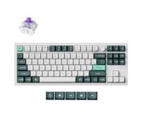 Keychron Q3 HE QMK Wireless Custom Mechanical Keyboard with Knob, US ANSI Bluetooth Wired 80% Layout Hot-Swappable Programmable RGB Backlit Gateron Magnetic Switches for Mac Windows, Shell White